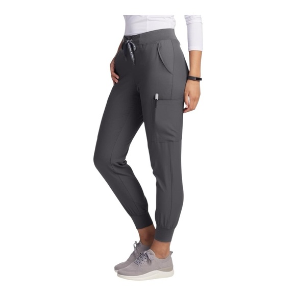 Beyond Scrubs Pewter Jogger Scrub Pants Pull-On Elastic Waistband –NWT –… - Picture 5 of 6